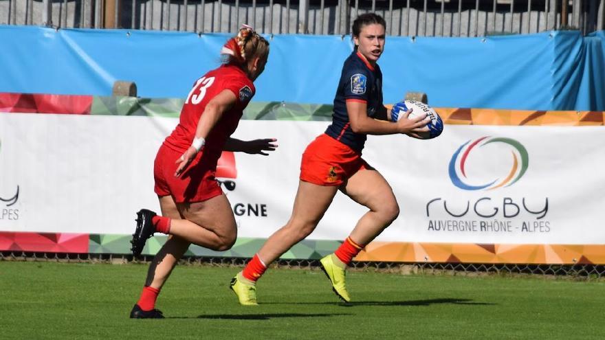 June Larrañaga, durante el Europeo sub-18.