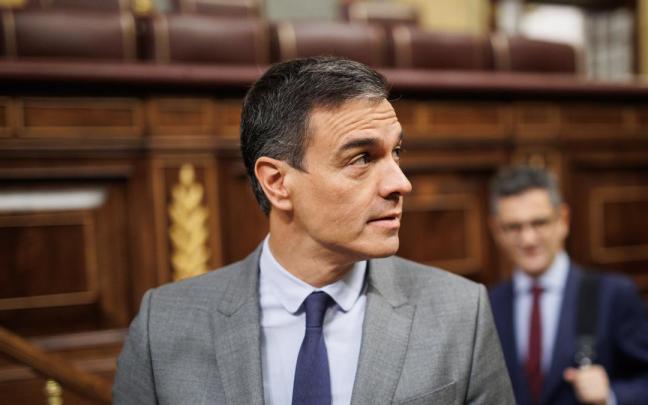El presidente español, Pedro Sánchez, durante la sesión de control al Gobierno. El presidente español, Pedro Sánchez, durante la sesión de control al Gobierno.