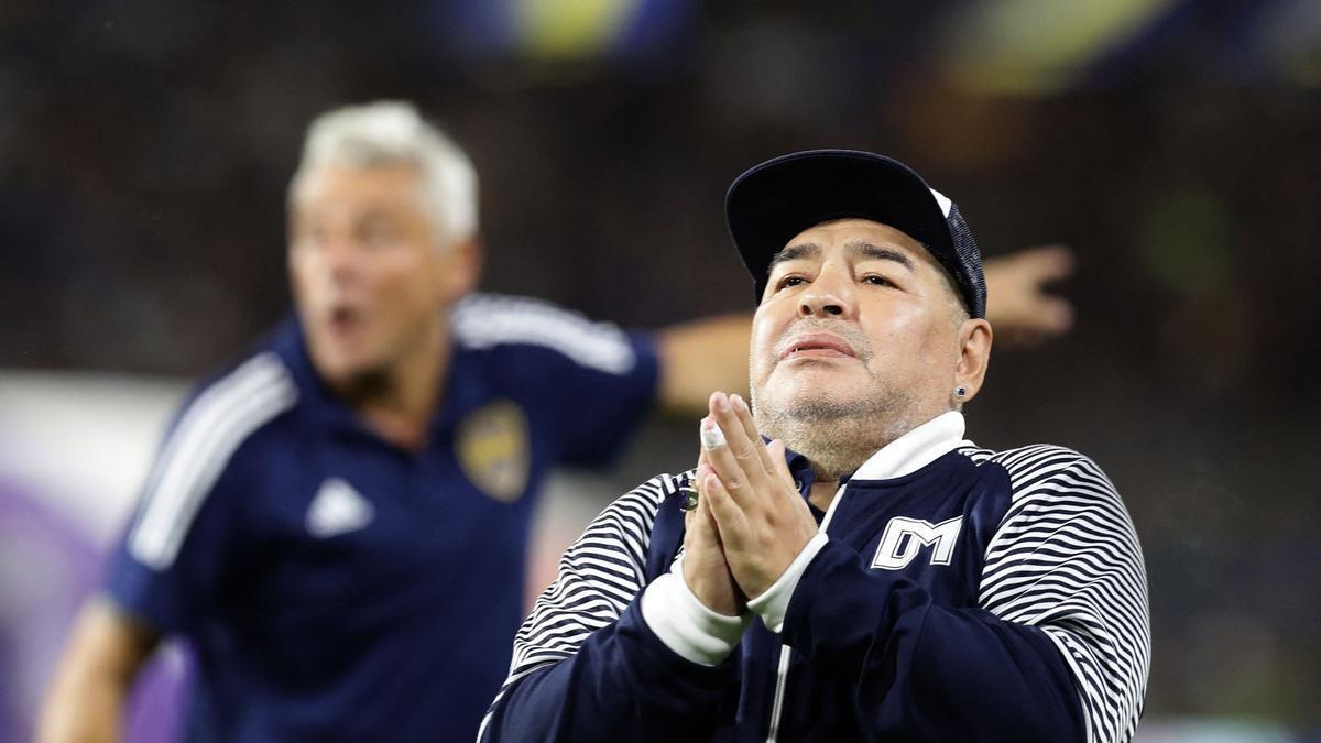 Maradona en una de sus últimas apariciones públicas.