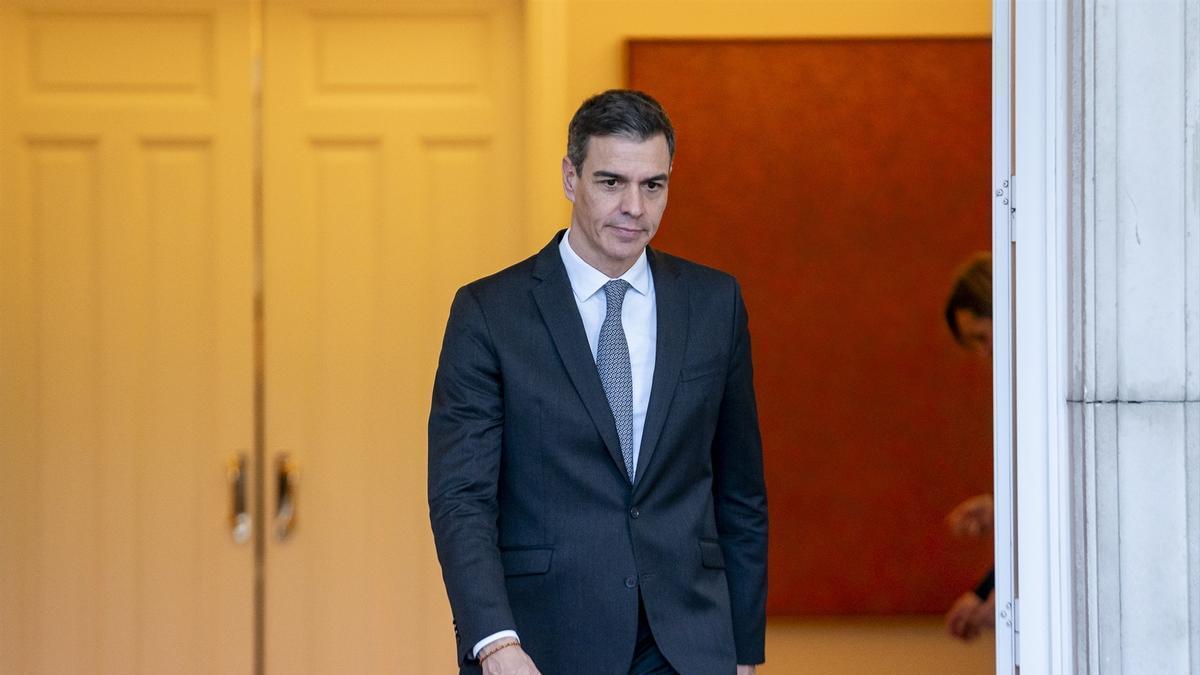 El presidente del Gobierno español, Pedro Sánchez, en la Moncloa.