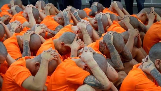 Rapados y vestidos con uniformes naranjas, los primeros 123 presos ingresaron este lunes 26 de octubre en la nueva megacárcel de Costa Rica.