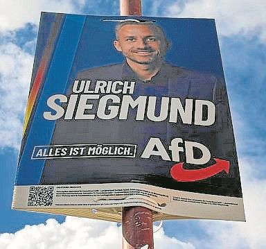 Cartel electoral de la AfD.
