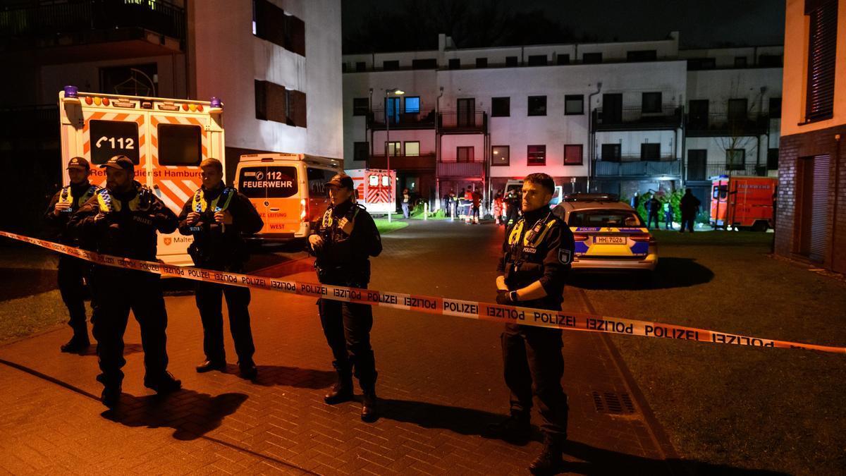 Un dispositivo policial en la ciudad alemana de Hamburgo.