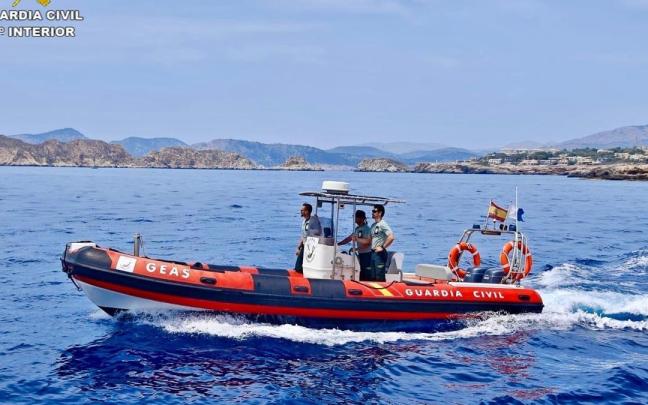 Dispositivo de búsqueda en el mar en Mallorca.