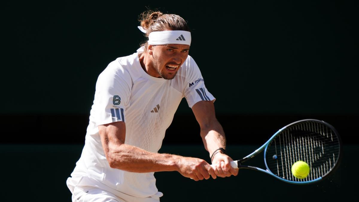 Alexander Zverev, en la final de Wimbledon.