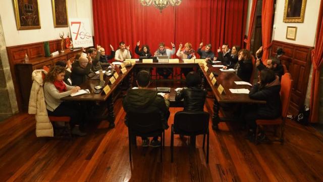 Vista de una sesión plenaria del Ayuntamiento de Azkoitia