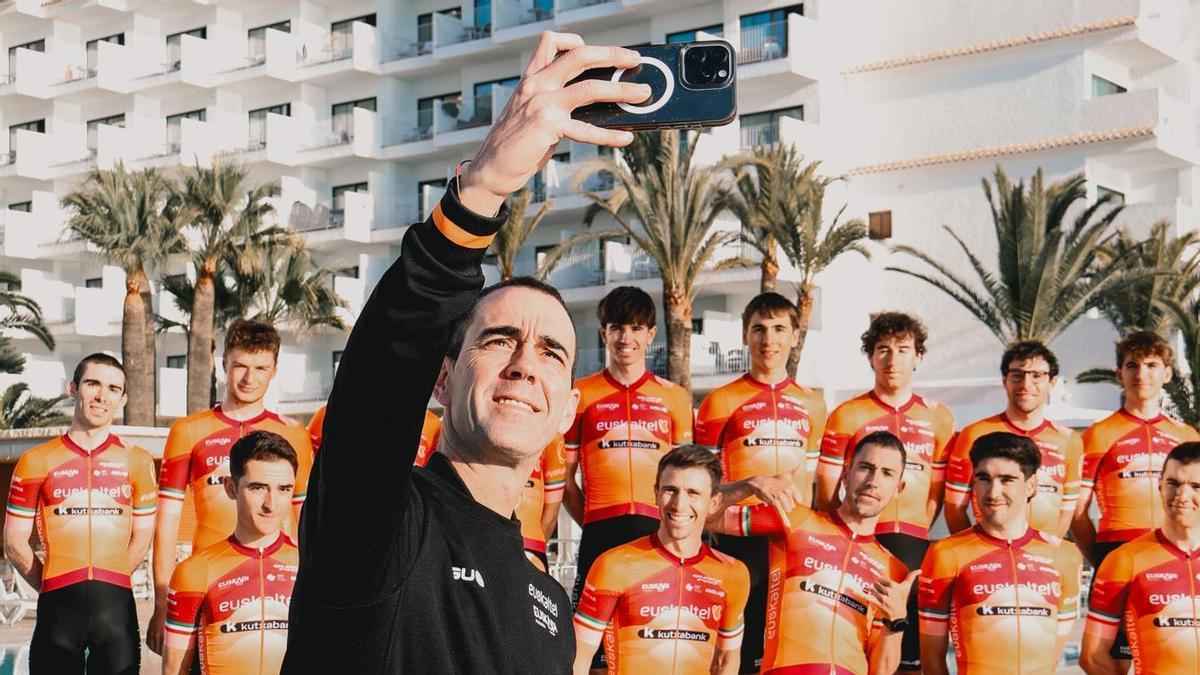 Jorge Azanza, durante la pretemporada del equipo.