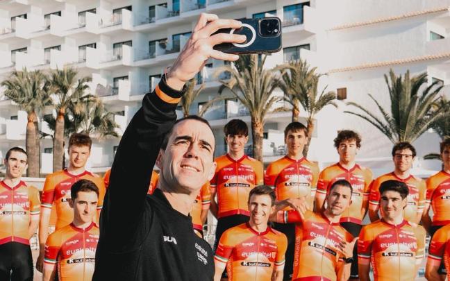 Jorge Azanza, durante la pretemporada del equipo.