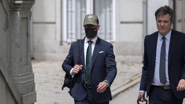 El guardia civil Rubén Villalba, a su llegada al Tribunal Supremo.