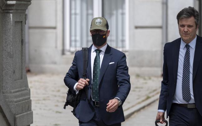 El guardia civil Rubén Villalba, a su llegada al Tribunal Supremo.
