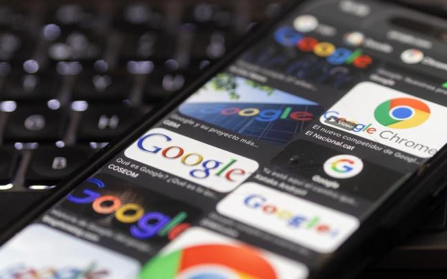 El buscador de Google en un móvil.