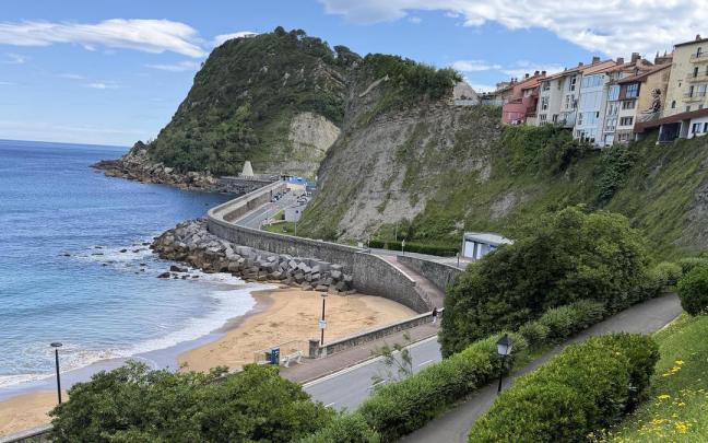 Vista del litoral de Getaria.