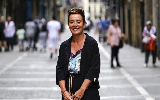 Bel Pozueta, candidata al Congreso por Navarra, poco antes de la entrevista