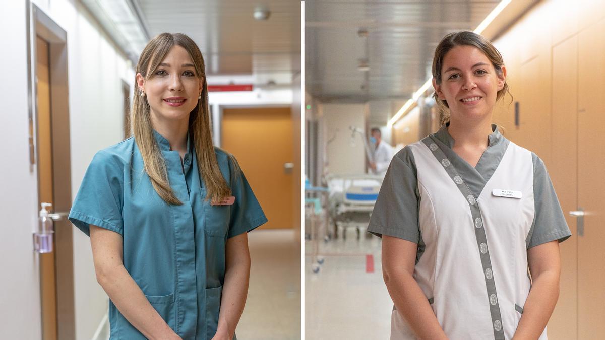 Ana Poza y Esther Peña, matronas acreditadas como consultoras de lactancia. 