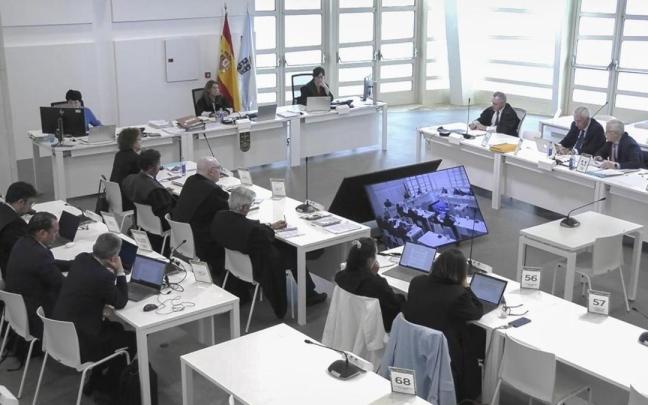 Imagen de la señal institucional que muestra la sala donde se celebra el juicio del accidente del Alvia. Imagen de la señal institucional que muestra la sala donde se celebra el juicio del accidente del Alvia.