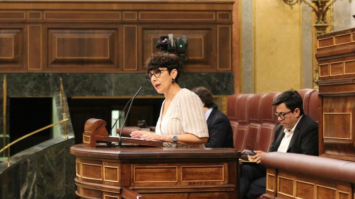La diputada del PNV, Maribel Vaquero, en el Congreso.