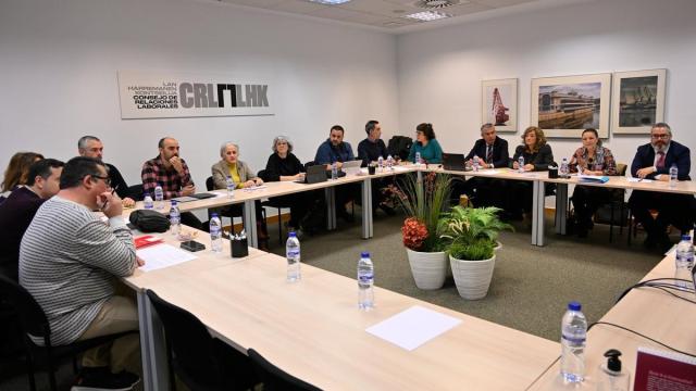 Cita entre patronal y sindicatos del pasado febrero en Bilbao.