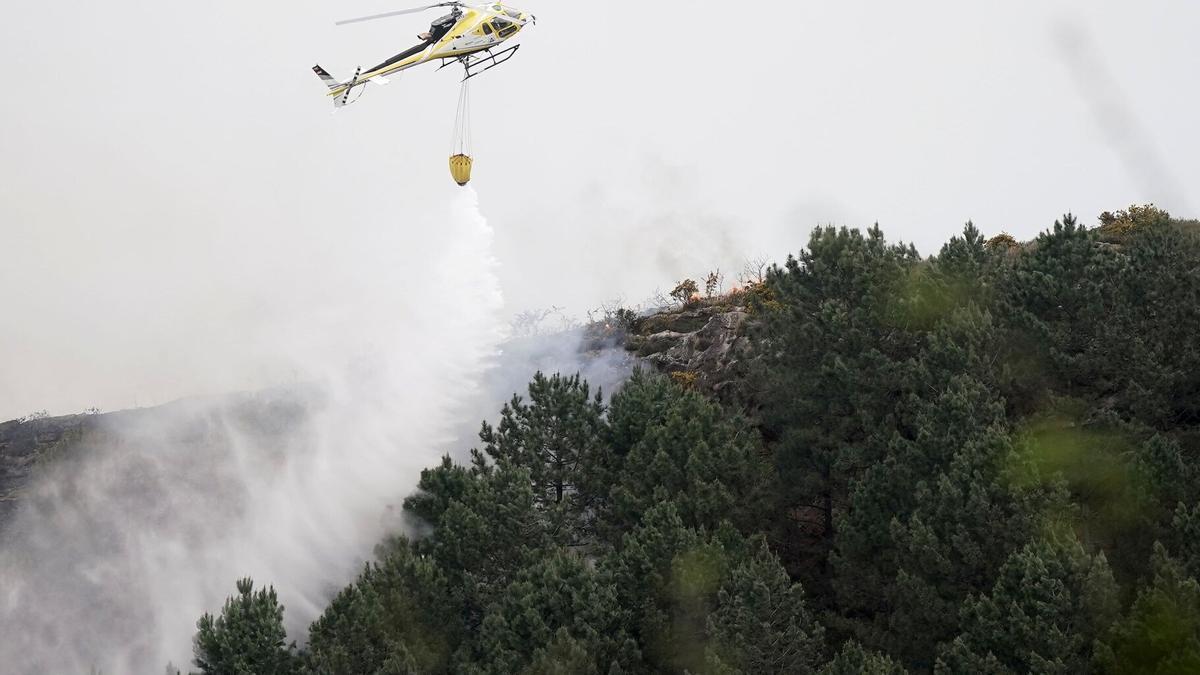 Incendio en el monte Jaizkibel en marzo de 2025