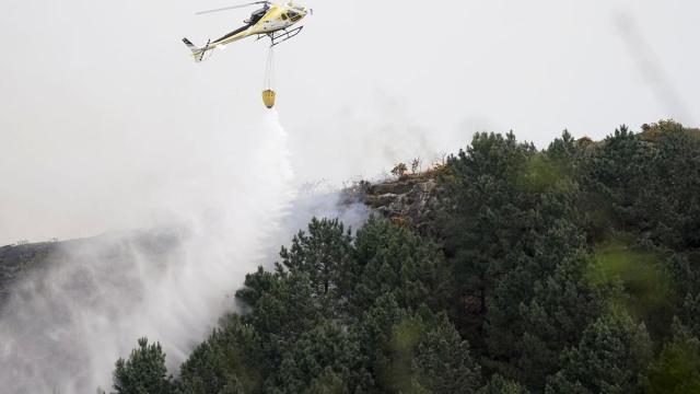 Incendio en el monte Jaizkibel en marzo de 2025