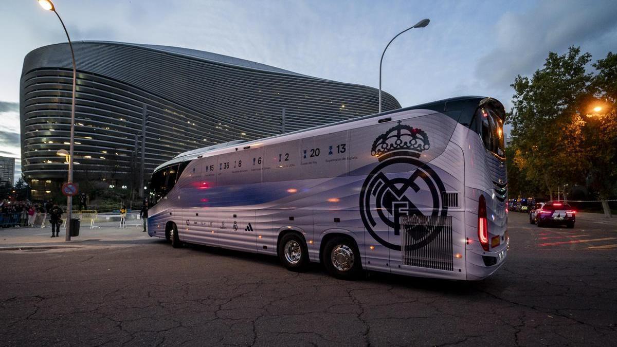 El autobús del Real Madrid en una imagen de archivo.