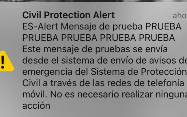 Mensaje de prueba el '112 inverso'.