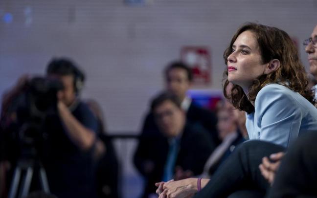 La presidenta de la Comunidad de Madrid y candidata del PP a la reelección, Isabel Díaz Ayuso