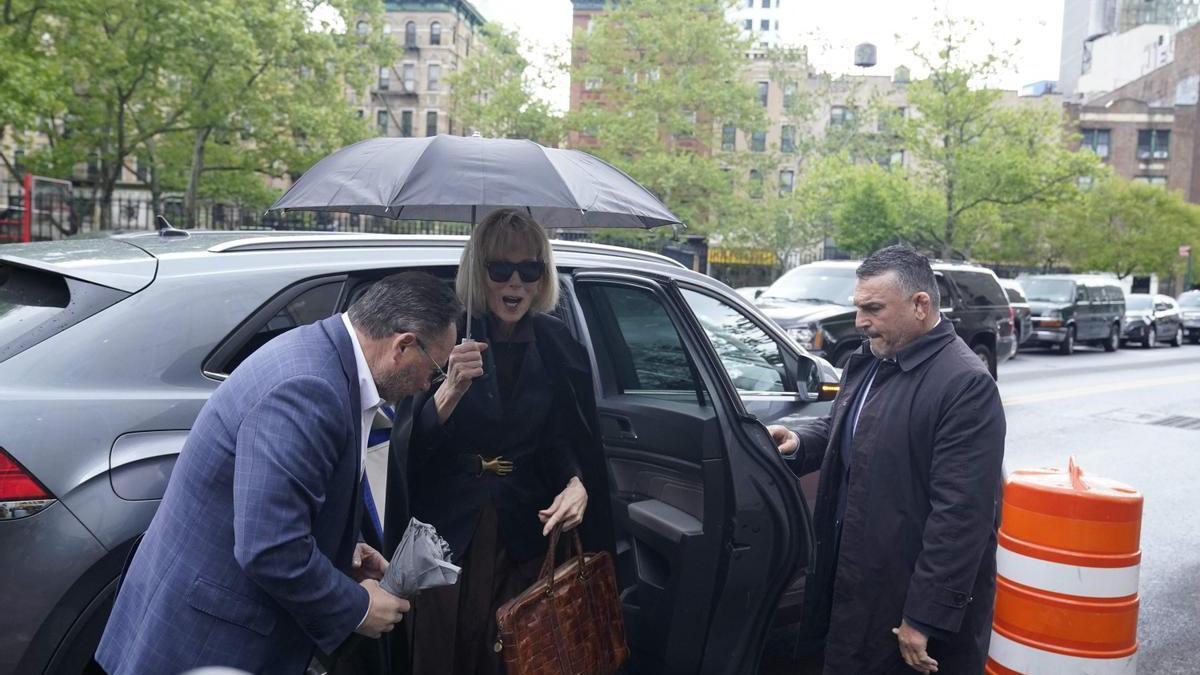 E. Jean Carroll a su llegada a la Corte Federal de Nueva York.