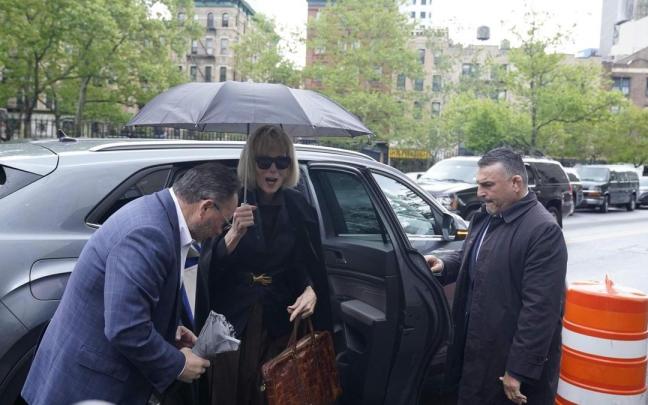 E. Jean Carroll a su llegada a la Corte Federal de Nueva York.