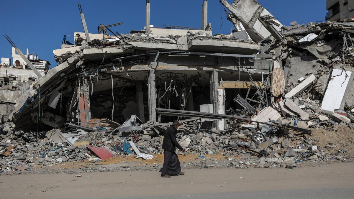 Imagen de la destrucción en Gaza tras ataques israelíes