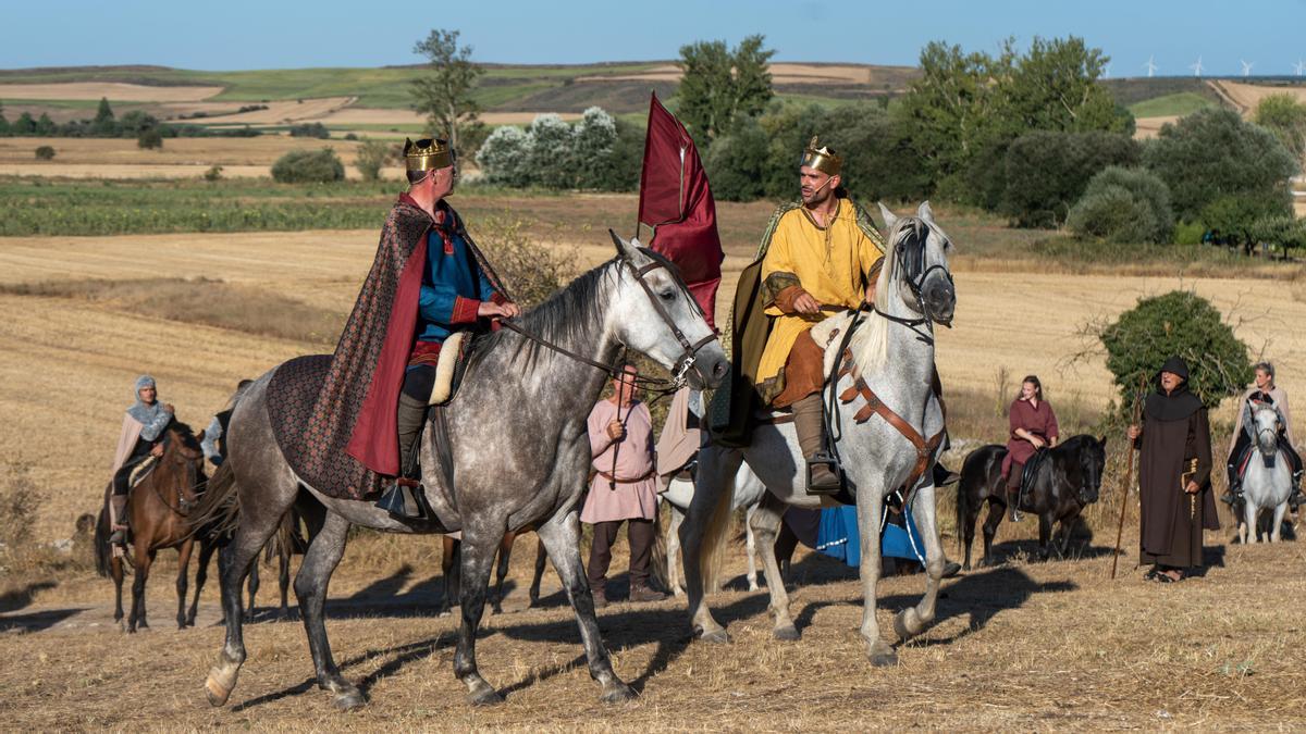 Fernando I y García III se desfían en los momentos previos a la batalla de Atapuerca.