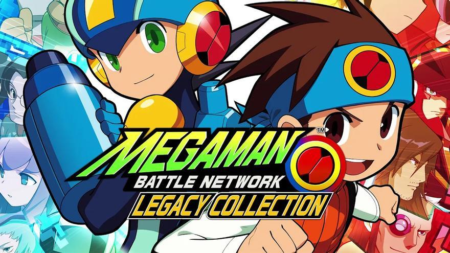 Arte de portada de 'Mega Man Battle Network Legacy Collection' con el título del juego.