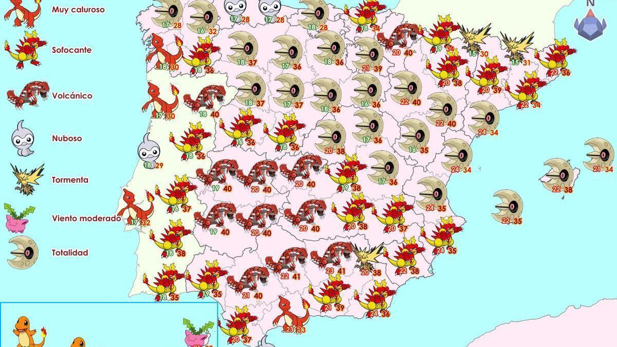 Todos los días Poke Tiempo publica las previsiones meteorológicas esperadas.