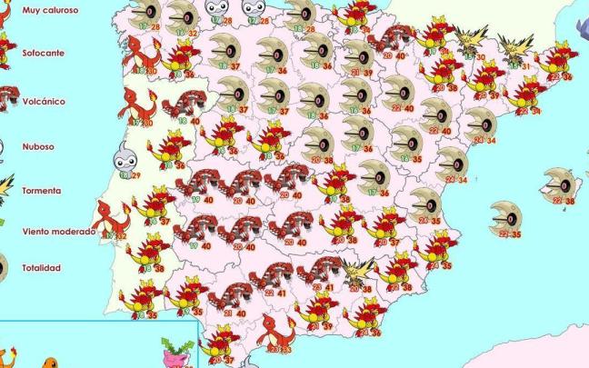 Todos los días Poke Tiempo publica las previsiones meteorológicas esperadas.