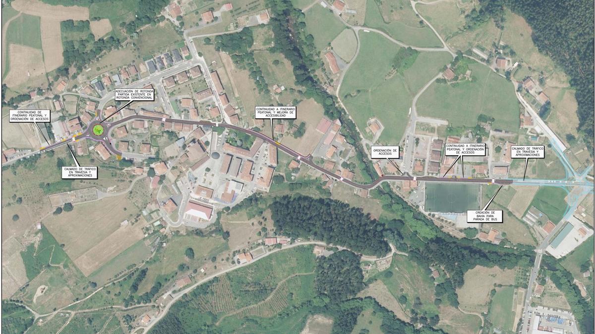 Imagen del tramo en el que se actuará