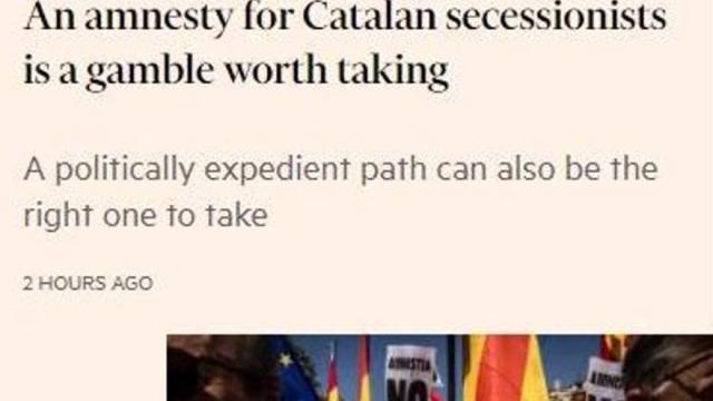 Captura del editorial del Financial Times