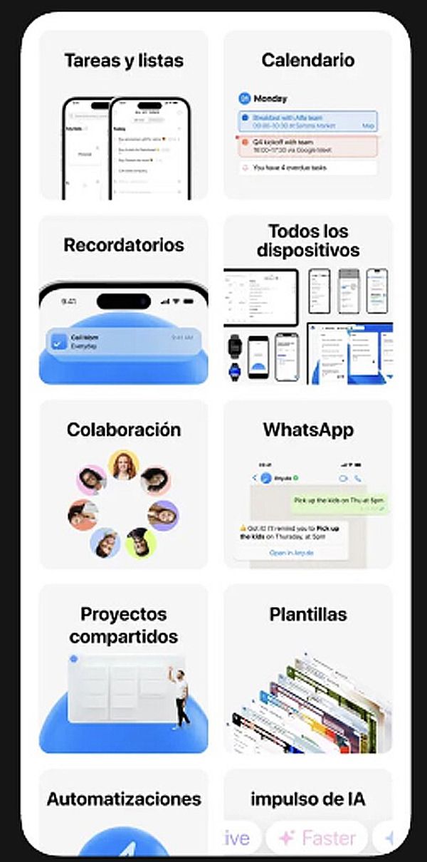 Con la aplicación Any.do se puede compartir con otros usuarios.