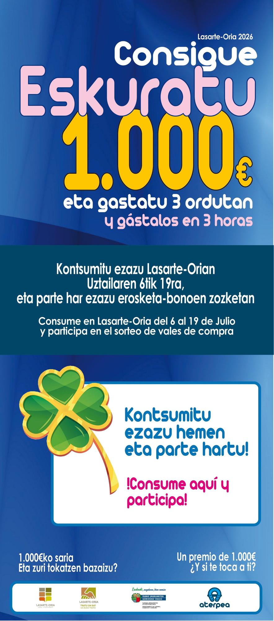 Cartel con los establecimientos adheridos.