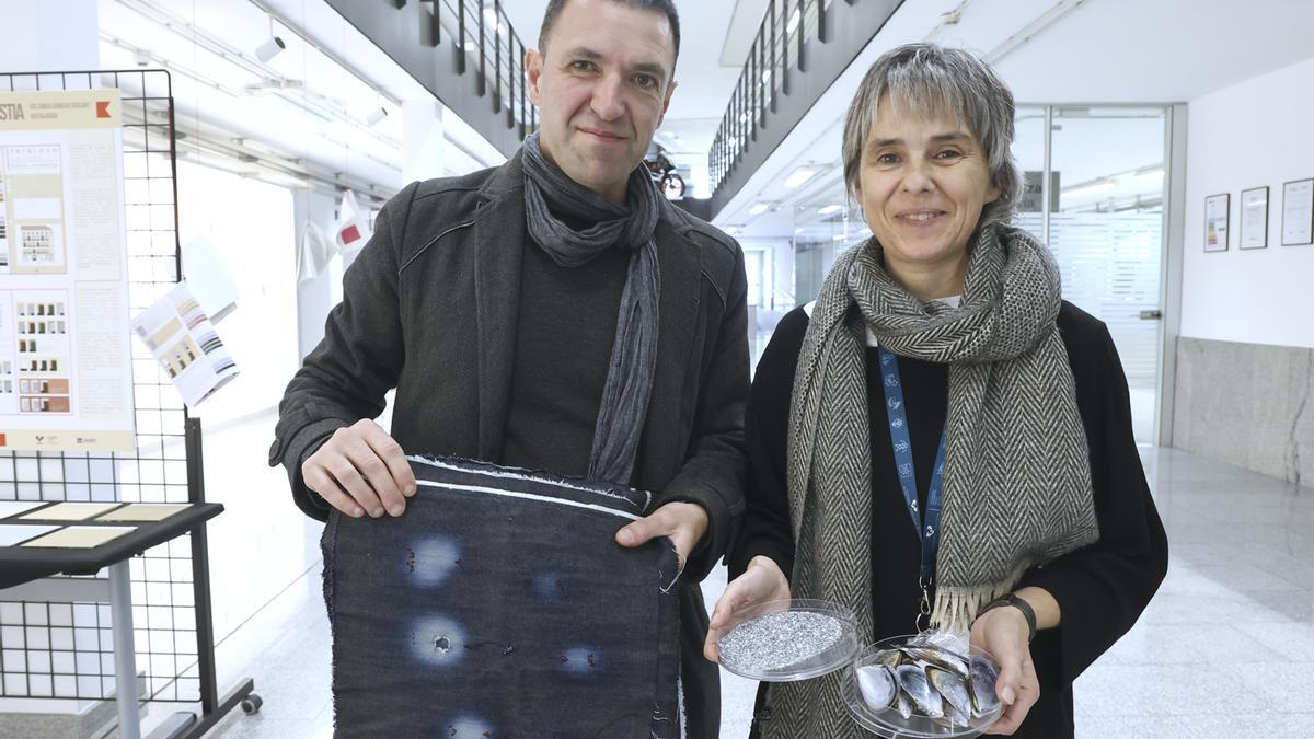 Juan Luis Osa y Cristina Peña, investigadores de la EHU que han participado en el proyecto.