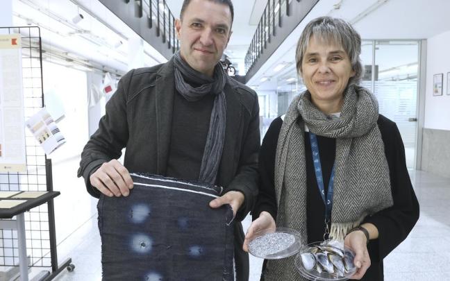 Juan Luis Osa y Cristina Peña, investigadores de la EHU que han participado en el proyecto.