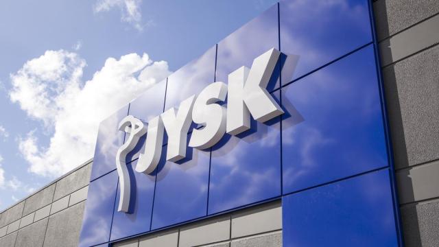 Superficie JYSK en una foto de archivo