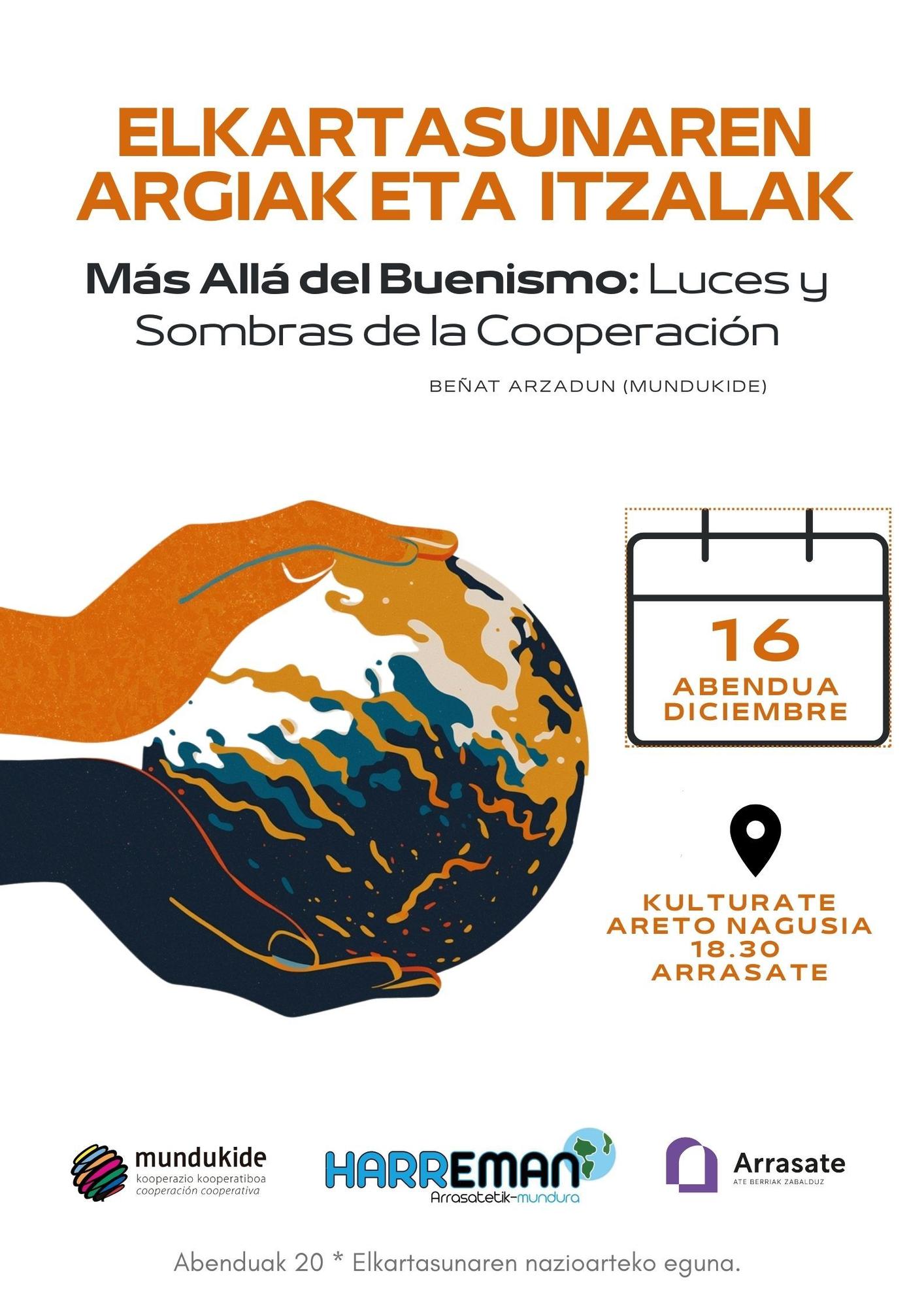 Cartel que anuncia la charla.