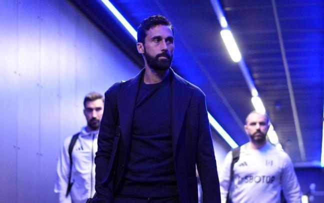Álvaro Arbeloa, entrenador del Fulham, antes de medirse al Ipswich.