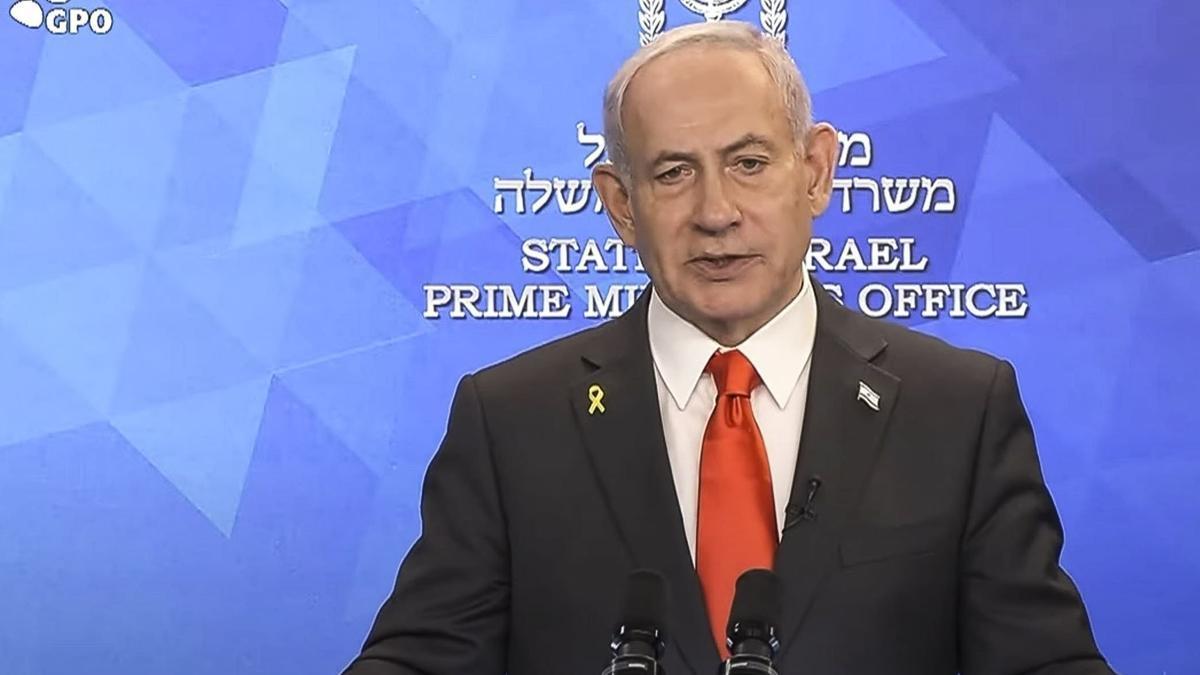 Benjamin Netanyahu durante su intervención de este sábado