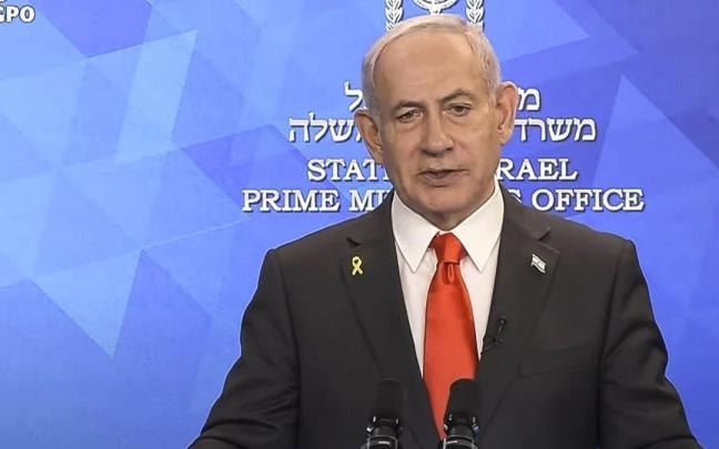 Benjamin Netanyahu durante su intervención de este sábado