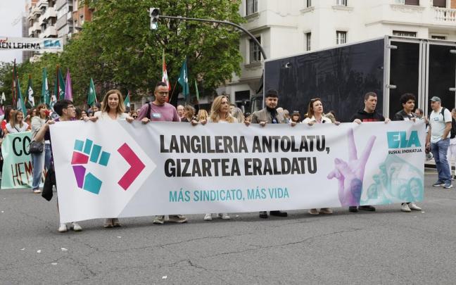 Imagen de manifestaciones con motivo del Primero de Mayo de 2025