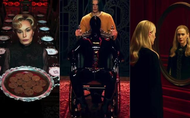 Jessica Lange, Evan Peters y Sarah Paulson en el tráiler de 'American Horror Story 13'.