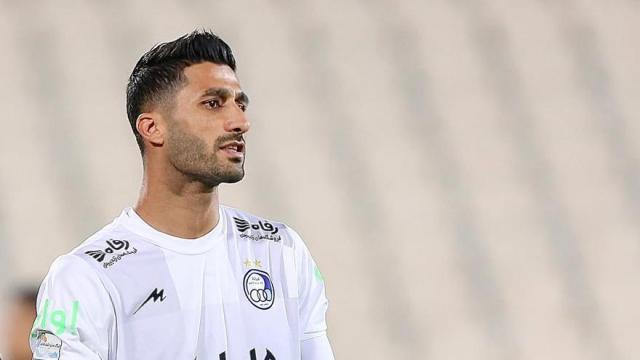 Rashid Mazaheri, durante un partido de fútbol.