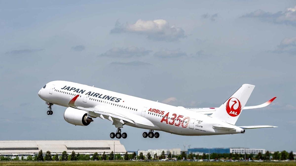 Imagen de un Airbus A350 de la aerolínea Japan Airlines