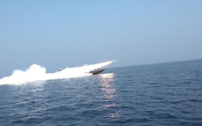 Una maniobra iraní el pasado mes en el estrecho de Ormuz