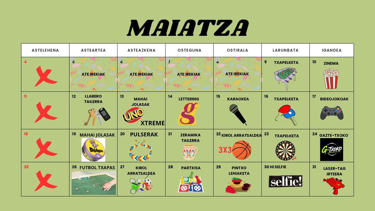 Programación de mayo